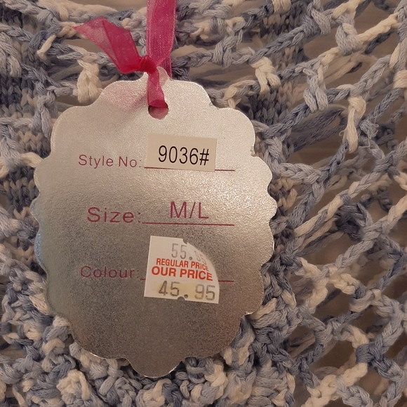 Miracle City top - M/L - NWT - blue/white - Picture 6 of 6